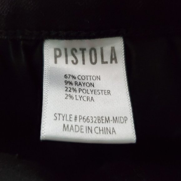 Pistola Women's Distressed Black Skinny/Ankle Jeans Sz 28 - Picture 8 of 8